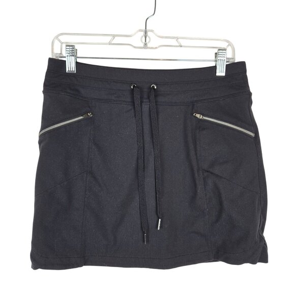 Athleta Metro Skort Women Small Black Skirt Lined Zip pockets Tennis Golf Preppy - Picture 1 of 10